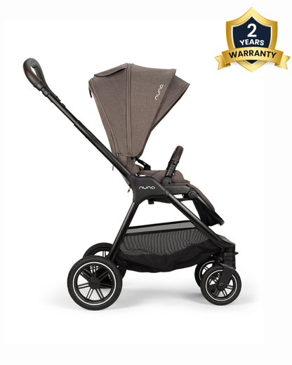 Nuna TRIV Next Baby Stroller-With Cup Holder-One Hand Fold-Includes Rain Cover & Post Adaptors-2 Years Warranty-Pram for 0 to 4Y (Upto 22Kg)-Chestnut
