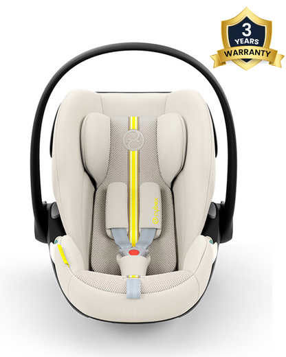 Cybex Balios S Lux Stroller & Cloud G i-Size Plus Car Seat Travel System-Includes Adapters-Taupe Frame & Seashell Beige