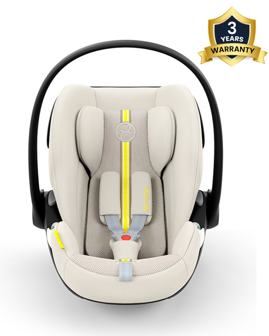 Cybex Balios S Lux Stroller & Cloud G i-Size Plus Car Seat Travel System-Includes Adapters-Taupe Frame & Seashell Beige