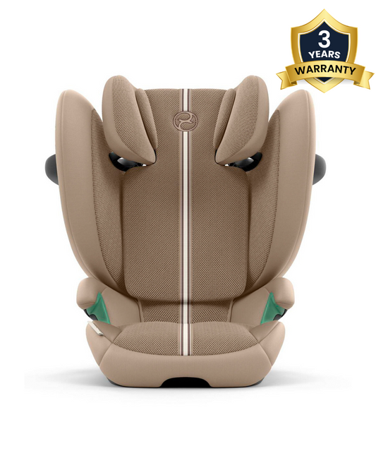 Cybex Solution G2 PLUS Foldable Car Seat-Forward Facing-Folds into Compact Shape-Mesh Fabric For 6x Better Airflow-With Convenient Carry Handle-12 Positions Adjustable Headrest-For 3 to 12Y (15 to 50 Kg)-Almond Beige
