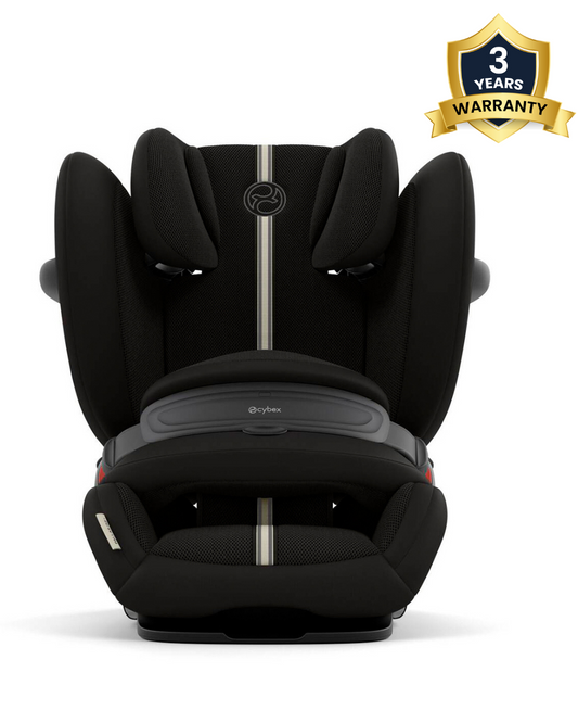 Cybex Pallas G2 PLUS Baby Car Seat-Forward Facing-Mesh Fabric For 6x Better Airflow-With Airbag Style Impact Shield-Reduces the Risk of Neck Injury-12 Positions Adjustable Headrest-For 15M to 12Y (9 to 50 Kg)-Moon Black