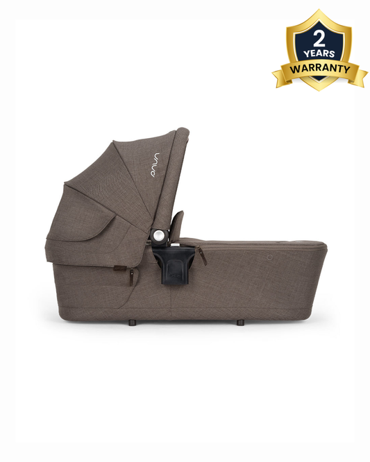 Nuna LYTL Baby Carry Cot-With Dream Drape & Ventilated Mesh Panel-Integrated Release Buttons-Compact & Flat Fold-Includes Rain Cover-2 Years Warranty-Upto 9 Kg-Chestnut