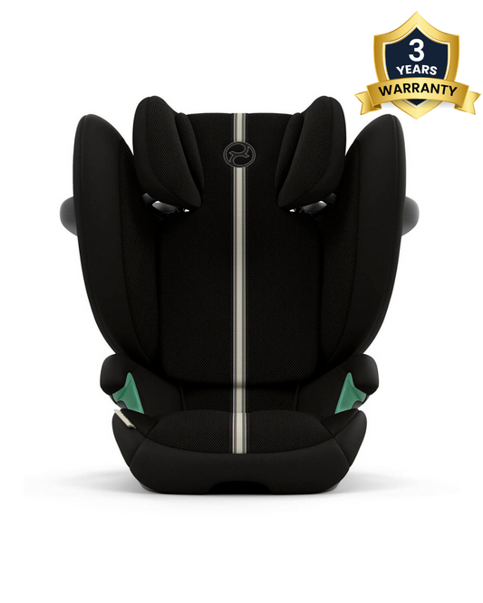 Cybex Solution G2 PLUS Foldable Car Seat-Forward Facing-Mesh Fabric For 6x Better Airflow-Folds into Compact Shape-With Convenient Carry Handle-12 Positions Adjustable Headrest-For 3 to 12Y (15 to 50 Kg)-Moon Black