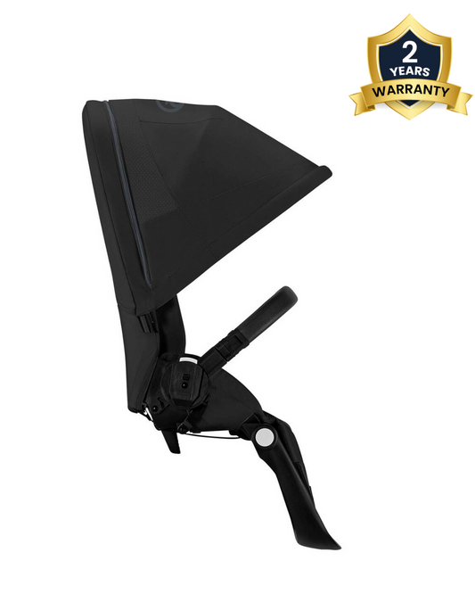 Cybex Gazelle S 2nd Seat Unit-Sibling Seat-Connects Directly To The Stroller With Built In Adapters-Reversible & Flat Reclining Seat-2 Years Warranty-Upto 22 Kg-Moon Black