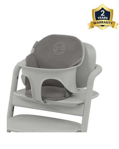 Cybex Lemo Comfort Inlay-Includes Baby Set Seat, Surface & Backrest Cushion-Adds Comfort To The Lemo Chair-2 Years Warranty-Suede Grey