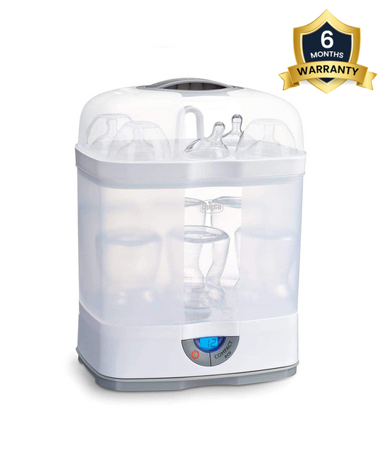 Chicco Sterilnatural 3 in 1 Convertible Bottle Sterilizer-Electric Steam-24 Hour Protection-6 Bottles Capacity