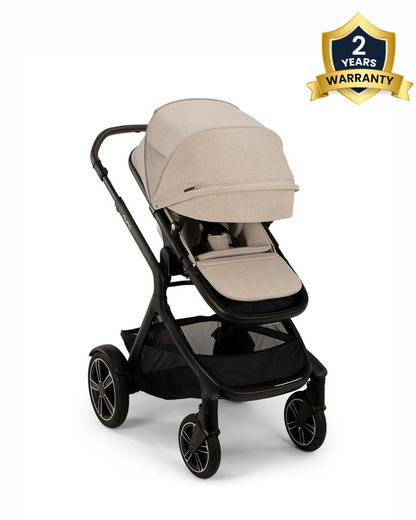Nuna Demi Next Baby Stroller-With Cup Holder-Height Adjustable Parent Handle Bar-Reversible Seat-Wide Front Wheels-10 Kg Spacious Basket-2 Years Warranty-For 6M to 4Y (Upto 22 Kg)-Biscotti