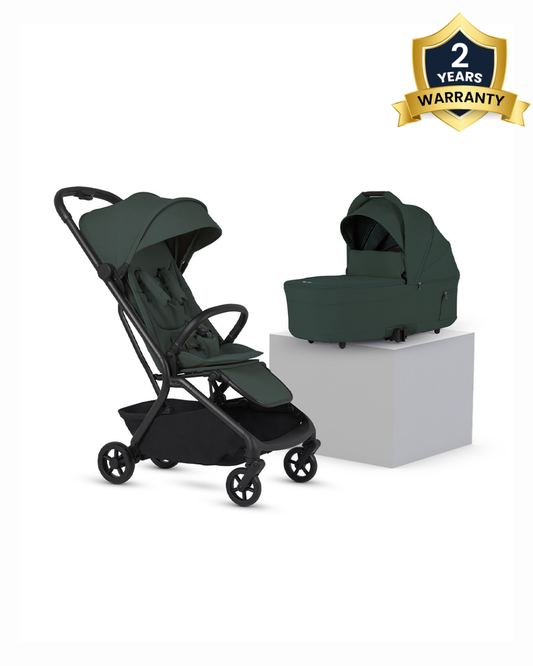 Silver Cross Nia-World's First & Only Cabin Approved Stroller & Carry Cot Travel System-Conifer