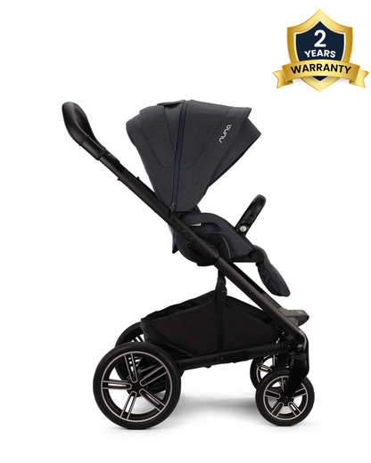 Nuna Mixx Next Baby Stroller-Height Adjustable Parent Handle Bar-Flat Reclining & Reversible Seat-Big Rear Wheels-Includes Rain Cover & Post Adaptors-2 Years Warranty-Pram for 0 to 4Y (Upto 22 Kg)-Ocean