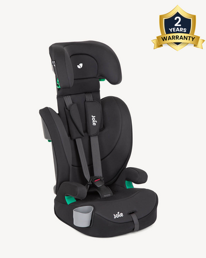 Joie Elevate R129 Baby Car Seat-Forward Facing Booster Seat-10 Positions Adjustable Headrest-5 Point Harness-2 Years Warranty-15M to 12 Years ( Upto 36 Kg )-Shale