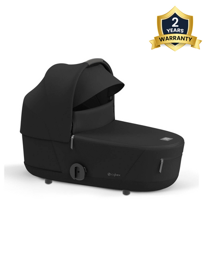 Cybex Mios Lux Baby Carry Cot-With Two Separate Mesh Windows-100% Cotton-Intergrated Carry Handle-UPF 50+ Canopy with Visor-2 Years Warranty-For 0 to 6M (Upto 9 Kg)-Sepia Black