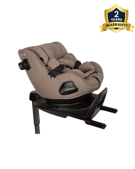 Nuna PRUU Aire Baby Car Seat-Convertible (Forward & Rear Facing)-360 Degrees Rotation-With Retractabe Sun Canopy-Moisture Absorbing Airy Mesh-5 Positions Recline In Both Mode-For 0 to 4Y (Upto 19 Kg)-Cedar