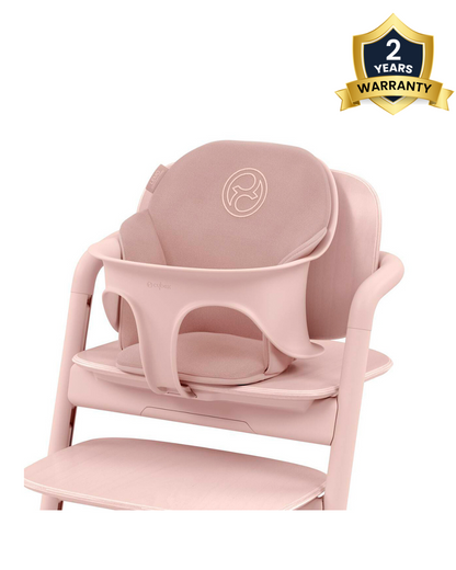 Cybex Lemo Comfort Inlay-Includes Baby Set Seat, Surface & Backrest Cushion-Adds Comfort To The Lemo Chair-2 Years Warranty-Pearl Pink