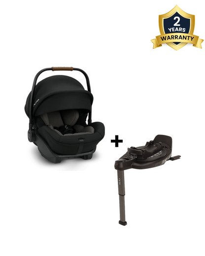 Nuna Arra Next Car Seat With Base Curv-Car Seat Features (Rear Facing, 3 Positions & 157 Degrees Flat Reclining Seat, For 0 to 1.5Y-Base Features (Smart Swivel Lock, Steel Stability Leg)-Caviar