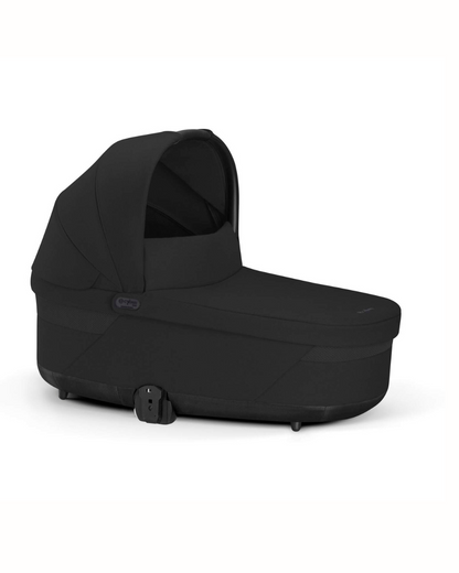 Cybex Cot S Lux Carry Cot-Attaches to Balios S Lux & Talos S Lux Stroller-No Adapters Required-Soft Foam Matrress-For 0 to 6M (Upto 9 Kg)-Moon Black
