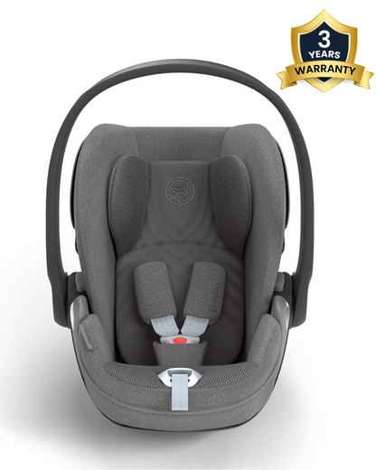 Cybex Coya Cabin Friendly Stroller & Cloud T i-Size Plus Car Seat Travel System-Includes Adapters-Matt Black Frame & Mirage Grey