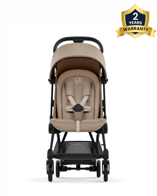 Cybex Coya Cabin Friendly Stroller & Cloud T i-Size Plus Car Seat Travel System-Includes Adapters-Matt Black Frame & Cozy Beige