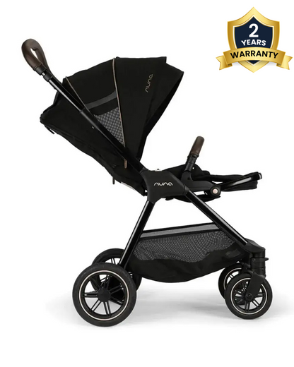 Nuna TRIV Next Baby Stroller-With Cup Holder-One Hand Fold-Includes Rain Cover & Post Adaptors-2 Years Warranty-Pram for 0 to 4Y (Upto 22Kg)-Riveted