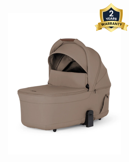Silver Cross Breez Carry Cot-Folds With the Stroller-Overnight Sleep Approved-No Adapters Required-Extendable & UPF 50+ Canopy-For 0 to 6M (Upto 9 kg)-Champagne