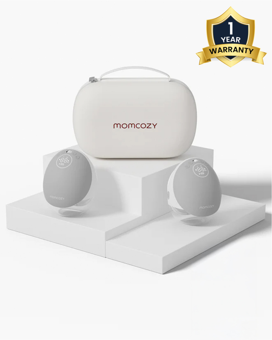 Momcozy M9 Double Wearable Electric Breast Pump-3rd-Gen Motor for Superior Performance-Multiple Modes-15 Levels-Flange Size-24mm-Quill Grey