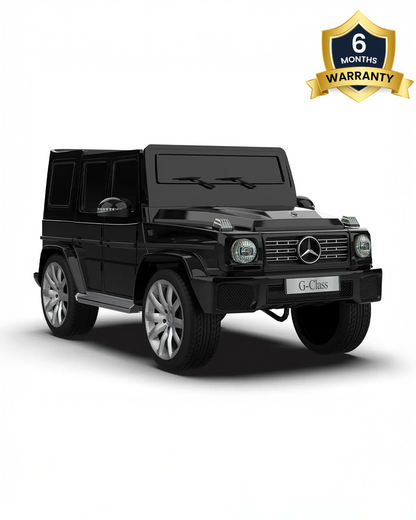 G Wagon Ride On Car-Battery Operated-With Manual or Remote Option to Steer-Tough Tires with Rear Suspension-Integrated Music-Emotorad-For 3Y+ (Upto 30 kg)-Black