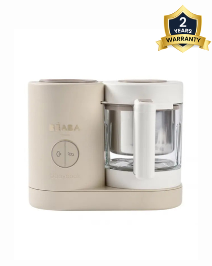 Beaba Babycook Neo 6 in 1 Baby Food Processor-Steam Cooker, Blender, Bottle Warmer & Sterilizer with 1250ml Glass Bowl-Clay