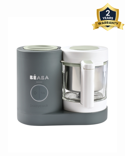Beaba Babycook Neo 6 in 1 Baby Food Processor-Steam Cooker, Blender, Bottle Warmer & Sterilizer with 1250ml Glass Bowl-Mineral