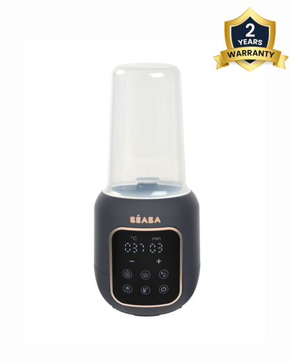 Beaba Multi Milk 5-in-1 Baby Bottle Warmer-Gentle Breast Milk Heating, Fast Steam Mode & Defrost-LED Display with Touch Screen & Adjustable Timer-Night Blue