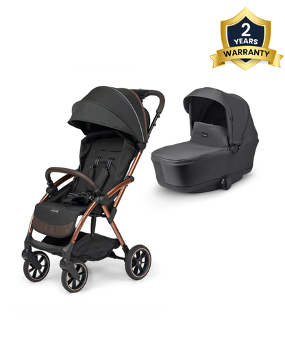 Leclerc Influencer XL Cabin Friendly Stroller & Bassinet Travel System-Black Brown