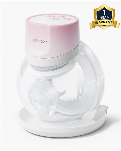 Momcozy S12 Pro Quick Single Wearable Breast Pump-Portable-With Long Battery Life-Hybrid DoubleFit Flange-24mm-3 Modes and 9 Levels-Hands Free-Quiet Motor-Pink