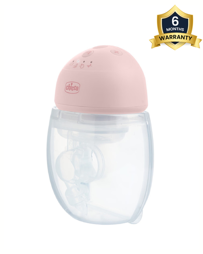 Chicco Double Wearable Electric Breast Pump-10 levels of Stimulation and Expression-Hands Free & Portable Design-Pink
