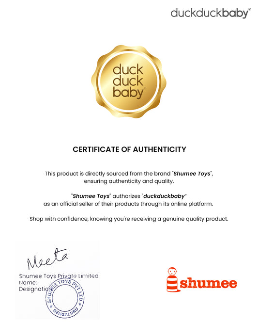 Shumee Sunny Wooden Rattle Toy-Smooth Edges & Non Toxic-Assorted-For Infants