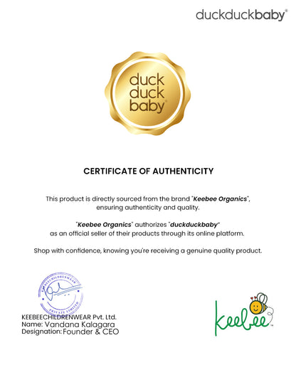 Keebee Yellow Jhabla-Striped-Cotton-For Infants