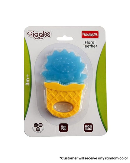 Funskool Giggles Floral Teether-Multi Textured & Easy to Grasp