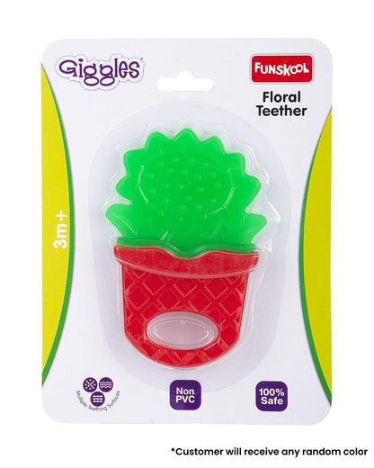 Funskool Giggles Floral Teether-Multi Textured & Easy to Grasp