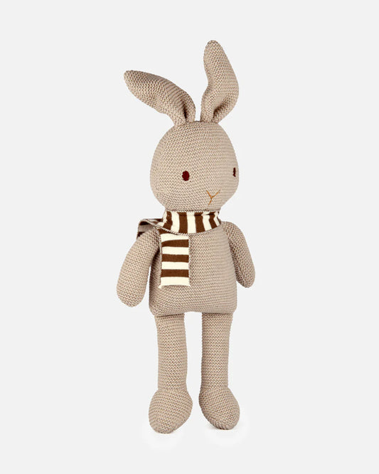 Bambini Almond Bugs Bunny Knitted Soft Toy-Improves Tactile Stimulation-Plush Cuddly Toy For Newborn