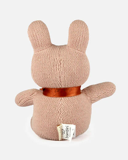 Bambini Baby Pink Bun Bunny Knitted Soft Toy-Improves Tactile Stimulation-Plush Cuddly Toy For Newborn