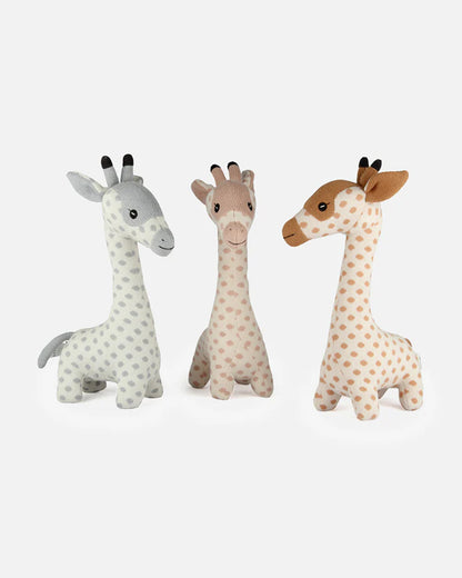 Bambini Baby Blue Spotty Giraffe Knitted Soft Toy-Improves Tactile Stimulation-Plush Cuddly Toy For Newborn