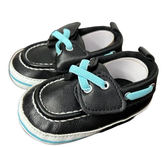 NINO BELLO Black Stretchable Slip On Loafers For Infants