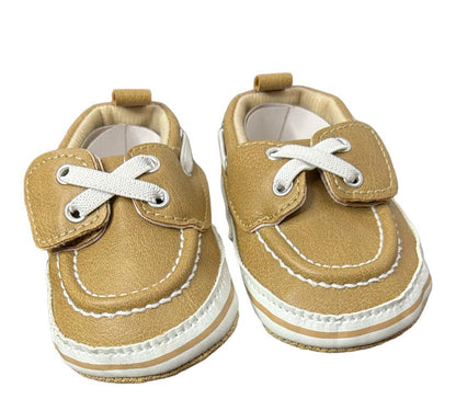 NINO BELLO Beige Stretchable Slip On Loafers For Infants