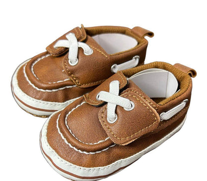 NINO BELLO Brown Stretchable Slip On Loafers For Infants