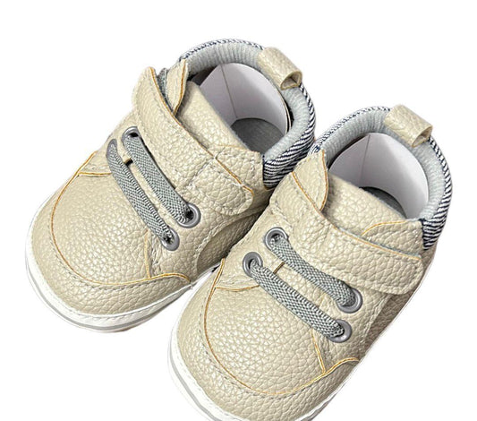 NINO BELLO Beige Velcro Shoes For Infants