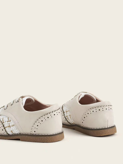 NINO BELLO Beige Brogue Slip On Shoes For Infants