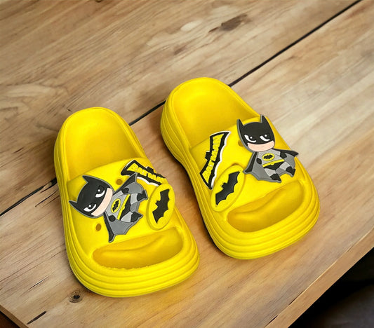 NINO BELLO Yellow Batman Slippers For Infants
