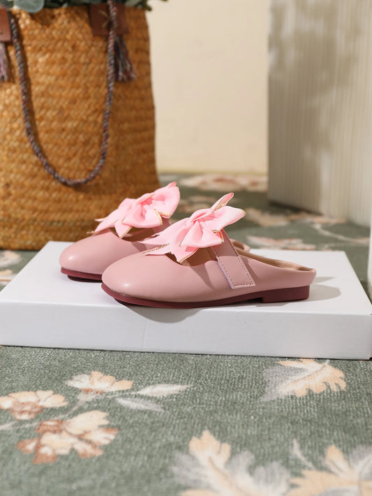 NINO BELLO Pink Fancy Flower Slip On Bellies For Infants