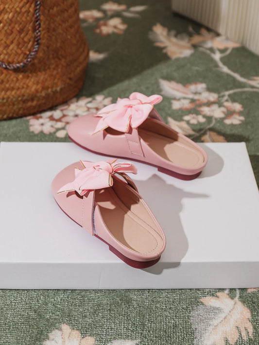 NINO BELLO Pink Fancy Flower Slip On Bellies For Infants