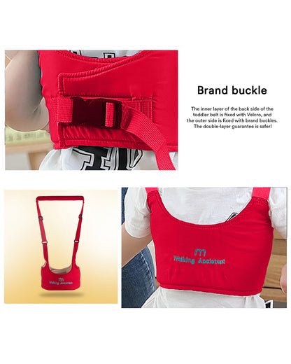 Syga Red Handheld Vest Style Baby Walking Harness-With Adjustable Straps-for Infants