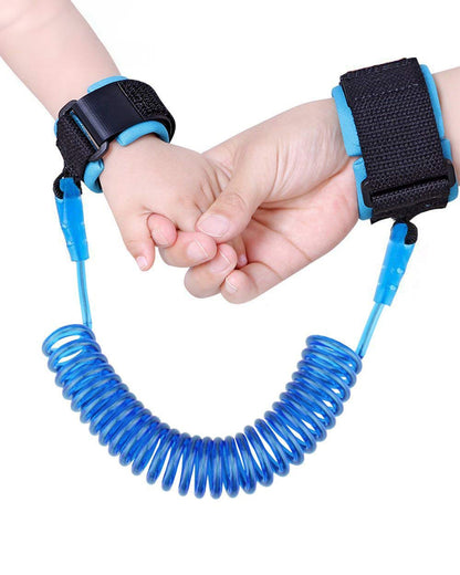 SYGA Anti Lost Wrist Link-Stainless Steel Cord Wrapped with PU-Comfortable & Durable-With Extra Long Harness Strap Walking Hand Belt-Blue