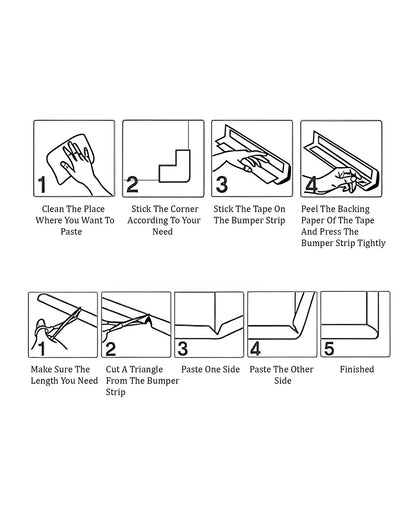 SYGA Baby Corner Guard Protector Kit-Protects Child from Sharp Edges-With Impact Absorbing Foam-L Shape Strip-Grey