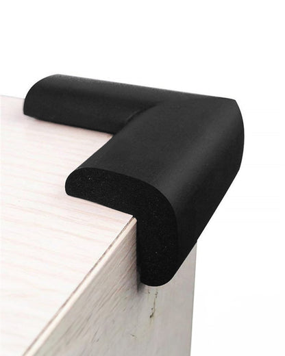 SYGA Edge Guard Protector-Suitable for Table and Desk-With Impact Absorbing Foam-L Shape-Black